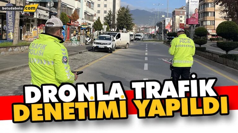 Dronla trafik denetimi yapıldı