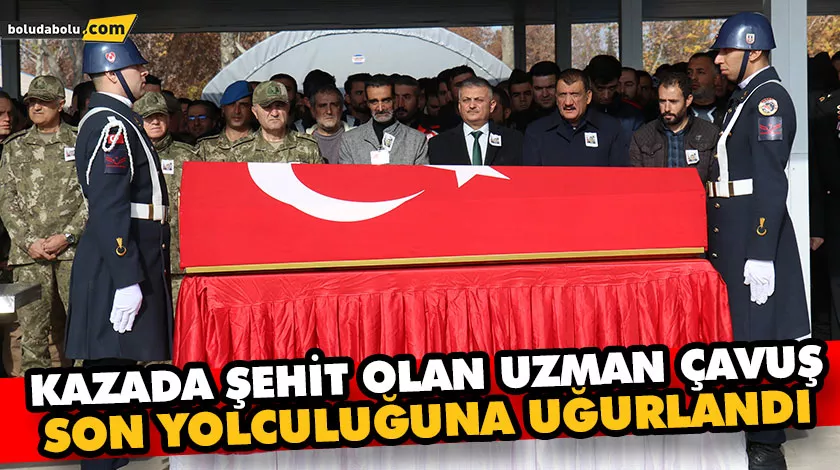 Kazada şehit olan uzman çavuş son yolculuğuna uğurlandı Kazada şehit olan uzman çavuş son yolculuğuna uğurlandı