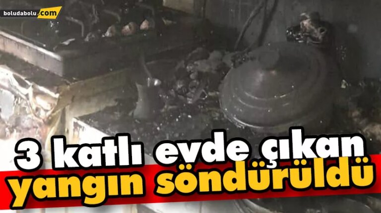 3 katlı evde çıkan yangın söndürüldü