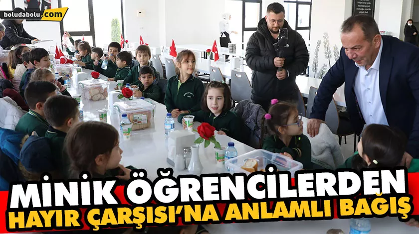 MİNİK ÖĞRENCİLERDEN HAYIR ÇARŞISI’NA ANLAMLI BAĞIŞ MİNİK ÖĞRENCİLERDEN HAYIR ÇARŞISI’NA ANLAMLI BAĞIŞ