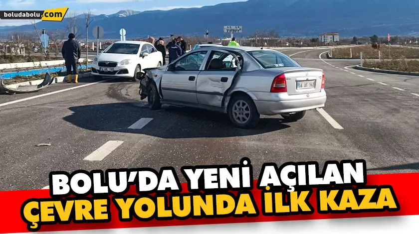 Bolu’da yeni açılan çevre yolunda ilk kaza Bolu’da yeni açılan çevre yolunda ilk kaza