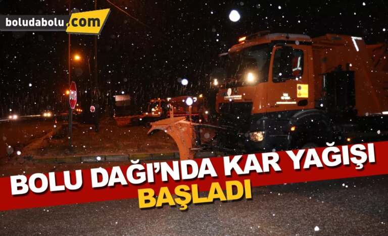 Bolu Dağı’nda kar yağışı etkili oluyor