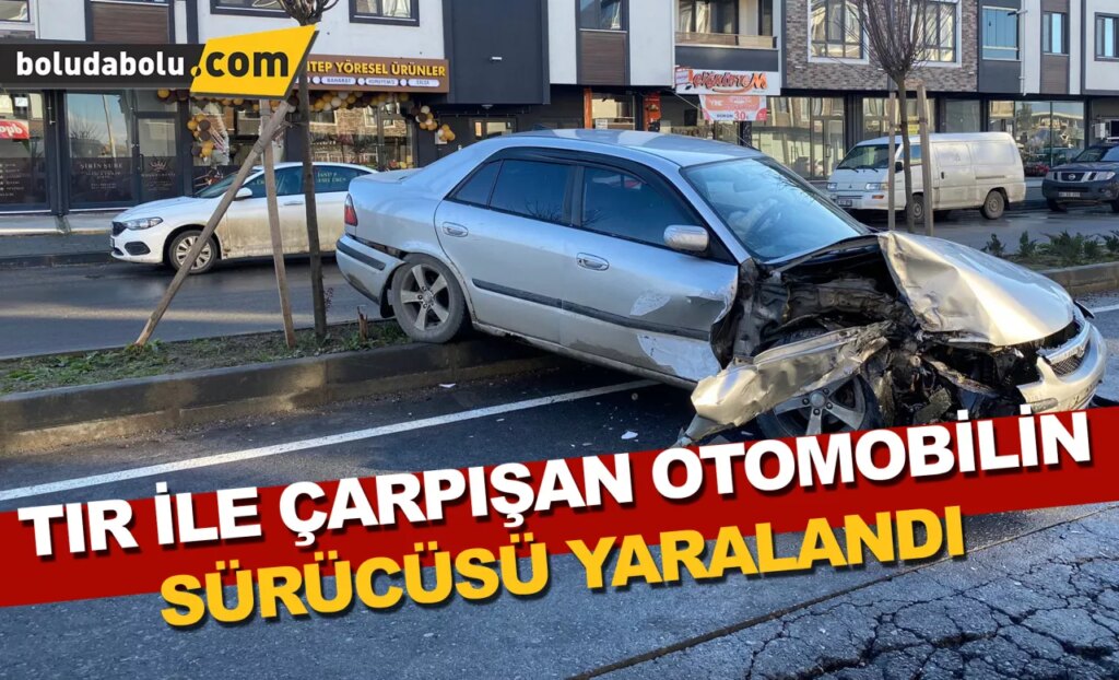 Düzce’de tır ile çarpışan otomobilin sürücüsü yaralandı Düzce’de tır ile çarpışan otomobilin sürücüsü yaralandı