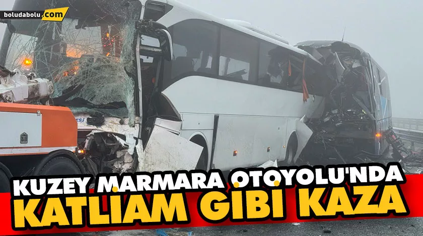 KUZEY MARMARA OTOYOLU’NDA KATLİAM GİBİ KAZA KUZEY MARMARA OTOYOLU’NDA KATLİAM GİBİ KAZA
