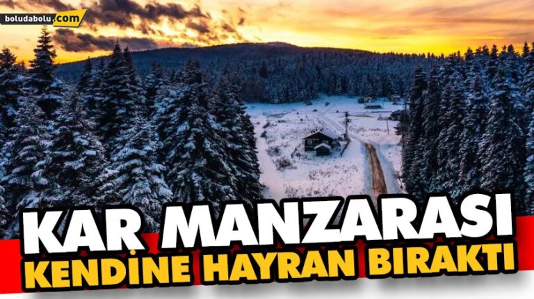 Karlar içerisinde kalan çam ağaçları görenleri mest etti