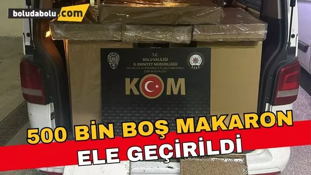 Bolu’da durdurulan minibüste 500 bin makaron ele geçirildi Bolu’da durdurulan minibüste 500 bin makaron ele geçirildi