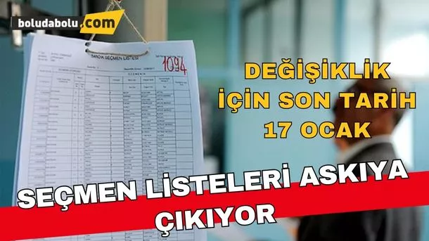 Seçmen listeleri bugün askıya çıkıyor