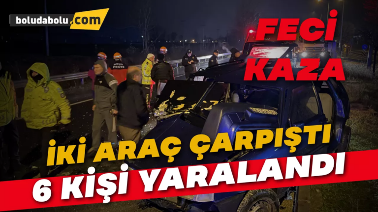 Bolu’da feci kaza