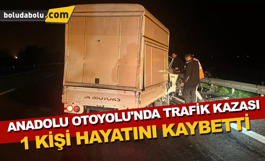 Anadolu Otoyolu’nda kamyona çarpan hafif ticari araçtaki 1 kişi öldü Anadolu Otoyolu’nda kamyona çarpan hafif ticari araçtaki 1 kişi öldü