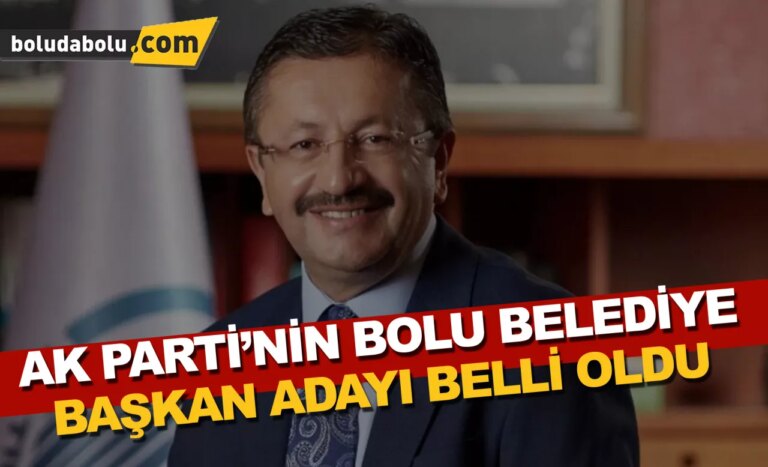 Veysel Tiryaki Bolu Belediye Başkan adayı