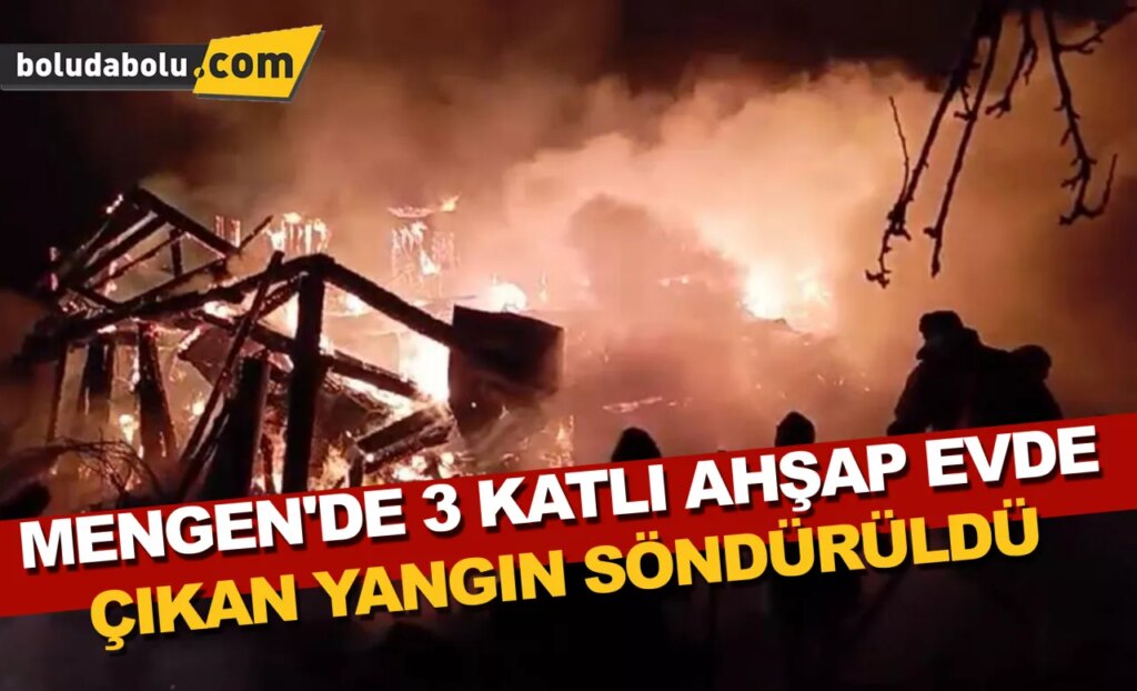 Mengen’de 3 katlı ahşap evde çıkan yangın söndürüldü Mengen’de 3 katlı ahşap evde çıkan yangın söndürüldü
