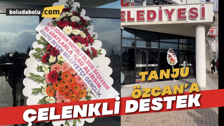 Tanju Özcan’a çelenkli destek