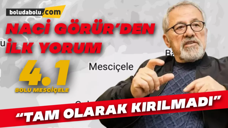 Naci Görür’den Bolu depremi yorumu: ‘Tam olarak kırılmadı’