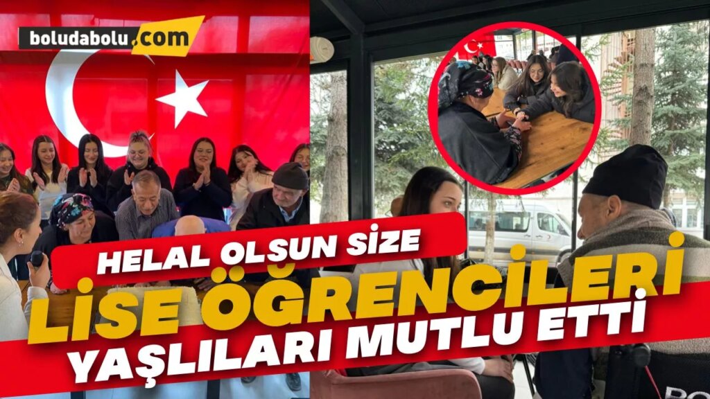 Bolu Atatürk Anadolu Lisesi öğrencileri, huzurevlerinde kalan vatandaşların doğum gününü kutladı.