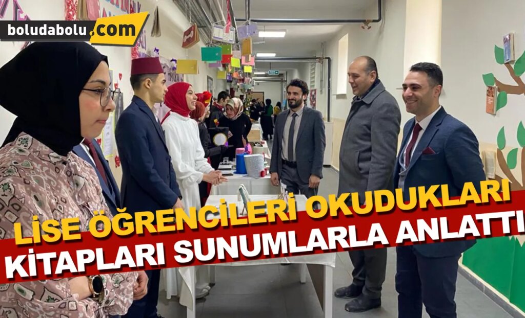 Mudurnu’da lise öğrencileri okudukları kitapları sunumlarla anlattı