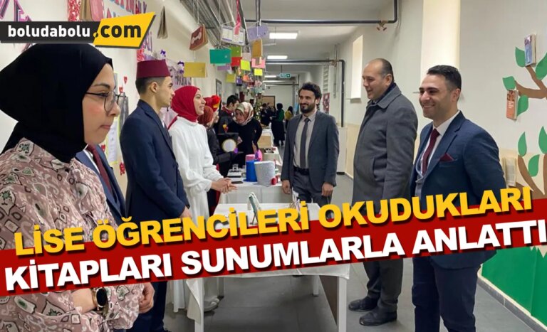 Mudurnu’da lise öğrencileri okudukları kitapları sunumlarla anlattı
