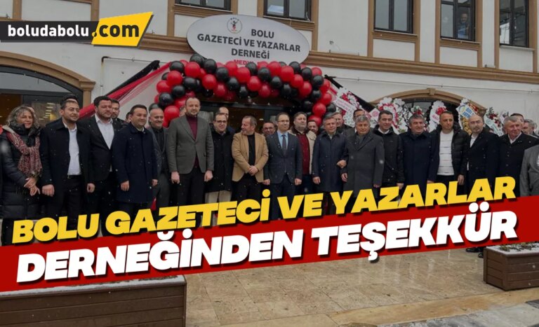 Bolu Gazeteci ve Yazarlar Derneğinden teşekkür