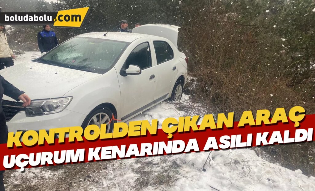 Mudurnu’da uçurumun kenarında kalan otomobil belediye ekiplerince kurtarıldı Mudurnu’da uçurumun kenarında kalan otomobil belediye ekiplerince kurtarıldı