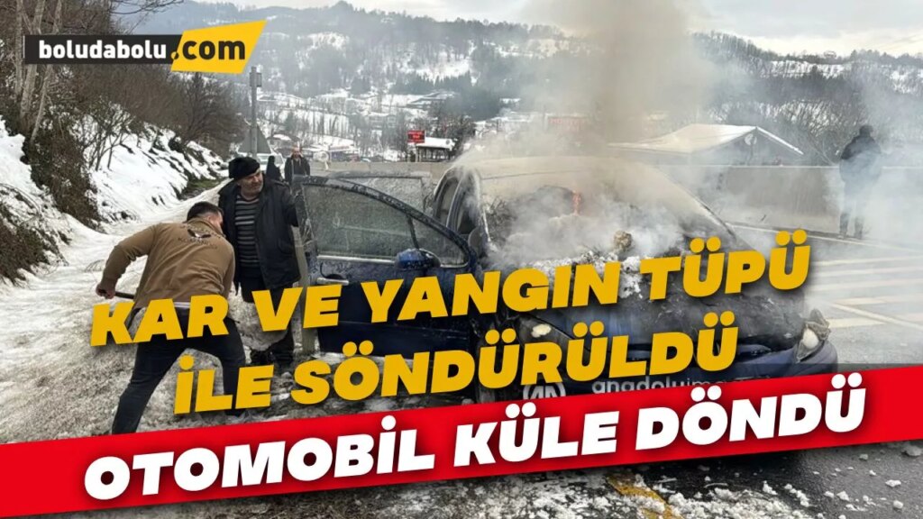 Bolu’da seyir halindeki otomobilde çıkan yangın söndürüldü Bolu’da seyir halindeki otomobilde çıkan yangın söndürüldü