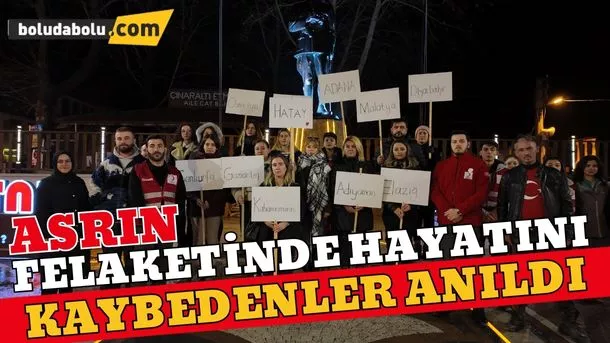 Asrın felaketinde hayatını kaybedenler Mudurnu’da anıldı