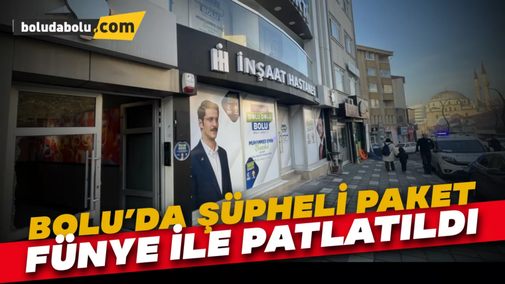 Bolu’da şüpheli paket fünye ile patladı Bolu’da şüpheli paket fünye ile patladı