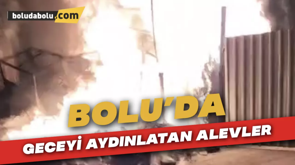 Bolu’da Depo Yangını