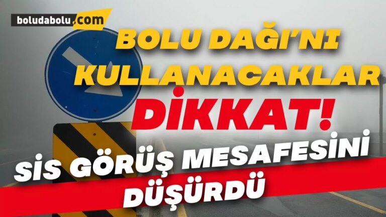 D-100 kara yolunun Bolu Dağı geçişinde sis ulaşımı olumsuz etkiledi
