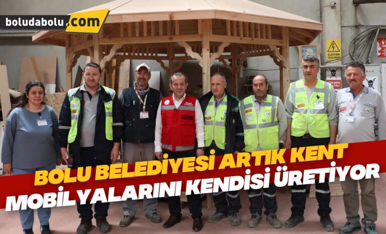 Bolu Belediyesi artık kent mobilyalarını kendisi üretiyor