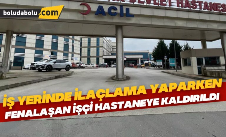 Düzce’de iş yerinde ilaçlama yaparken fenalaşan işçi hastaneye kaldırıldı