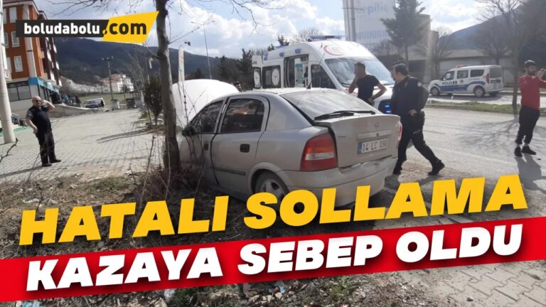 Hatalı sollama kazaya sebep oldu: 1 yaralı