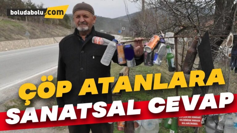 Çöp atanlara sanatsal cevap verdi