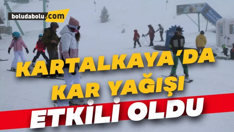 Kartalkaya’da tatilciler martta kayak keyfi yaşadı