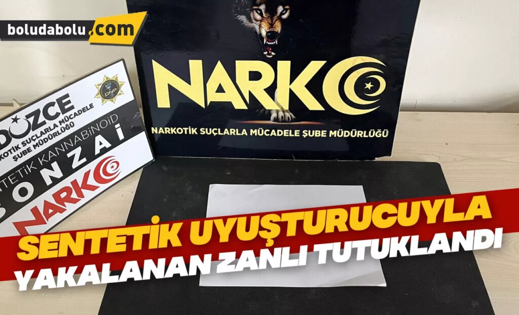 Düzce’de sentetik uyuşturucuyla yakalanan zanlı tutuklandı Düzce’de sentetik uyuşturucuyla yakalanan zanlı tutuklandı