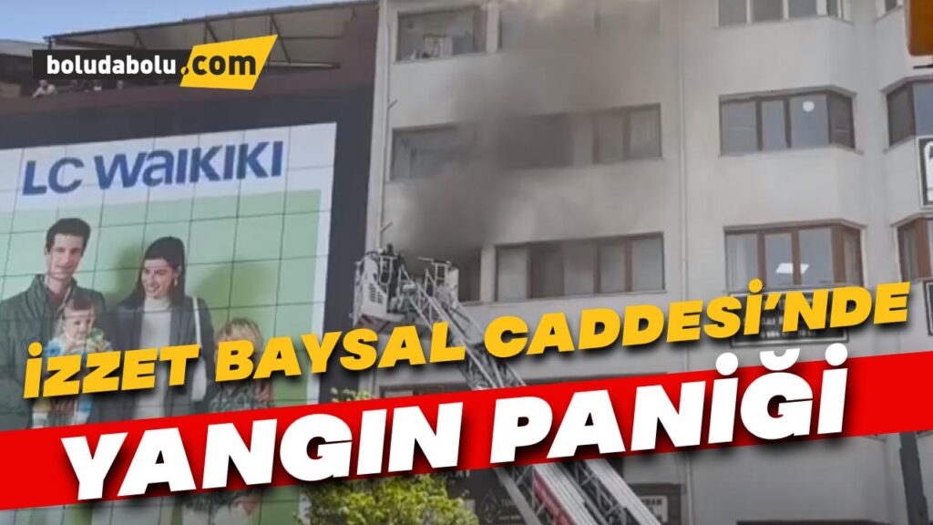 İzzet Baysal Caddesi’nde yangın paniği