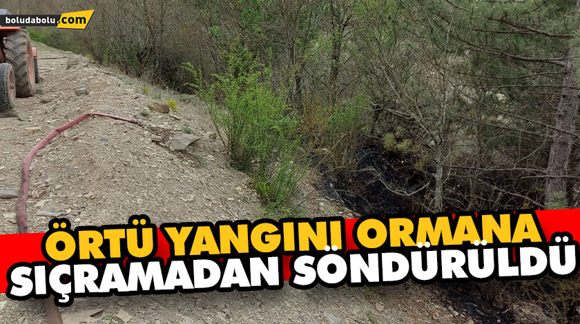 ÖRTÜ YANGINI ORMANA SIÇRAMADAN SÖNDÜRÜLDÜ ÖRTÜ YANGINI ORMANA SIÇRAMADAN SÖNDÜRÜLDÜ
