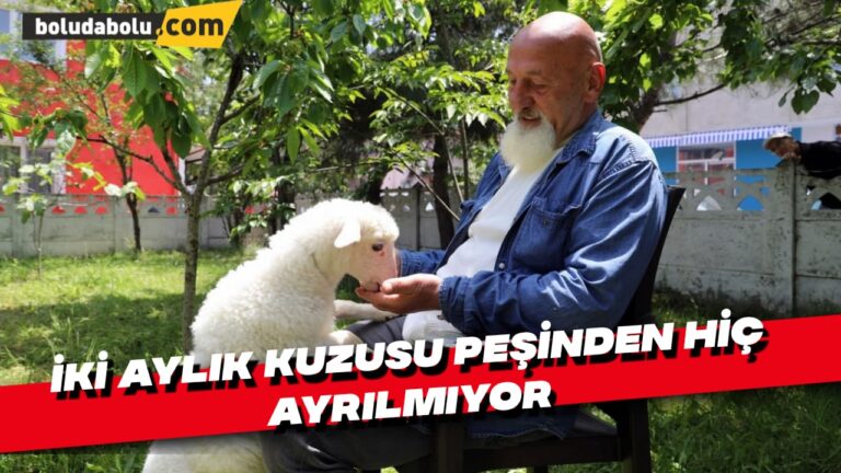 İki aylık kuzusu peşinden hiç ayrılmıyor!