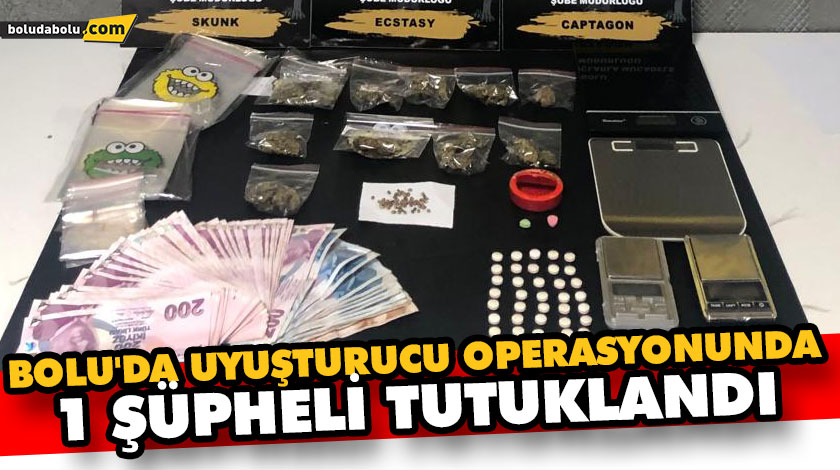 BOLU’DA UYUŞTURUCU OPERASYONUNDA 1 ŞÜPHELİ TUTUKLANDI BOLU’DA UYUŞTURUCU OPERASYONUNDA 1 ŞÜPHELİ TUTUKLANDI