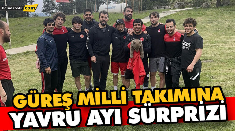 Bolu’da güreşçilere ayı sürprizi!