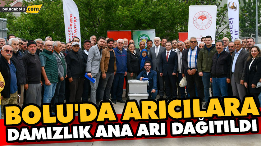 BOLU’DA ARICILARA DAMIZLIK ANA ARI DAĞITILDI BOLU’DA ARICILARA DAMIZLIK ANA ARI DAĞITILDI