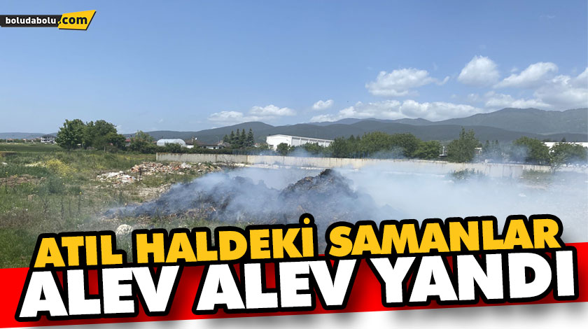 ATIL HALDEKİ SAMANLAR ALEV ALEV YANDI ATIL HALDEKİ SAMANLAR ALEV ALEV YANDI