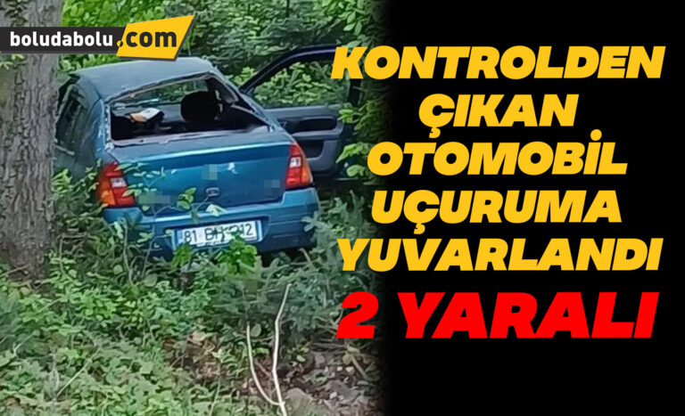 Kontrolden çıkan otomobil uçuruma yuvarlandı: 2 yaralı