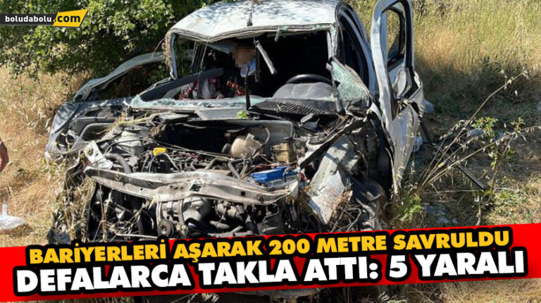 BARİYERLERİ AŞARAK 200 METRE SAVRULDU, DEFALARCA TAKLA ATTI: 5 YARALI