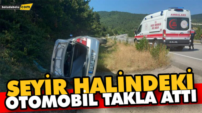 Seyir halindeki otomobil takla attı