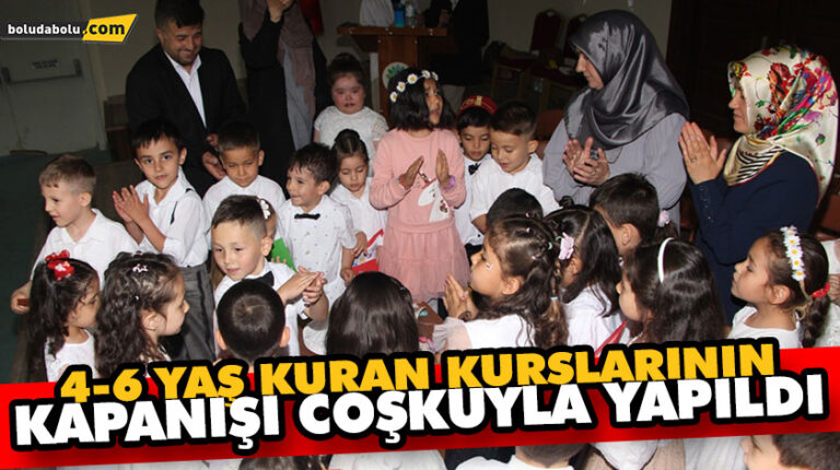 4-6 YAŞ KURAN KURSLARININ KAPANIŞI COŞKUYLA YAPILDI