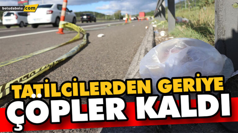 TATİLCİLERDEN GERİYE ÇÖPLER KALDI