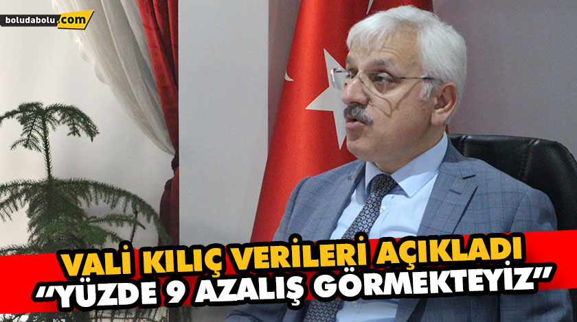 VALİ KILIÇ VERİLERİ AÇIKLADI VALİ KILIÇ VERİLERİ AÇIKLADI
