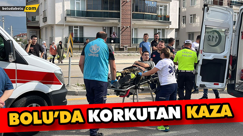 MOTOSİKLETLE BİSİKLET ÇARPIŞTI: 3 YARALI MOTOSİKLETLE BİSİKLET ÇARPIŞTI: 3 YARALI