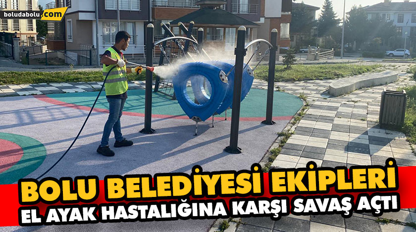 BOLU BELEDİYESİ EKİPLERİ EL AYAK HASTALIĞINA KARŞI DA SAVAŞ AÇTI BOLU BELEDİYESİ EKİPLERİ EL AYAK HASTALIĞINA KARŞI DA SAVAŞ AÇTI