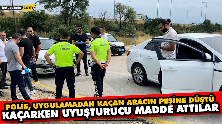 POLİS, UYGULAMADAN KAÇAN ARACIN PEŞİNE DÜŞTÜ: KAÇARKEN UYUŞTURUCU MADDE ATTILAR POLİS, UYGULAMADAN KAÇAN ARACIN PEŞİNE DÜŞTÜ: KAÇARKEN UYUŞTURUCU MADDE ATTILAR