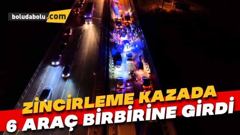 6 aracın karıştığı zincirleme kazada 4 kişi yaralandı